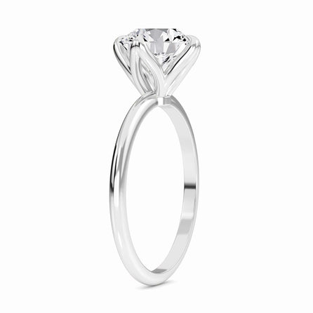 Round Solitaire Certified Natural Diamond Engagement Ring - Srimayi