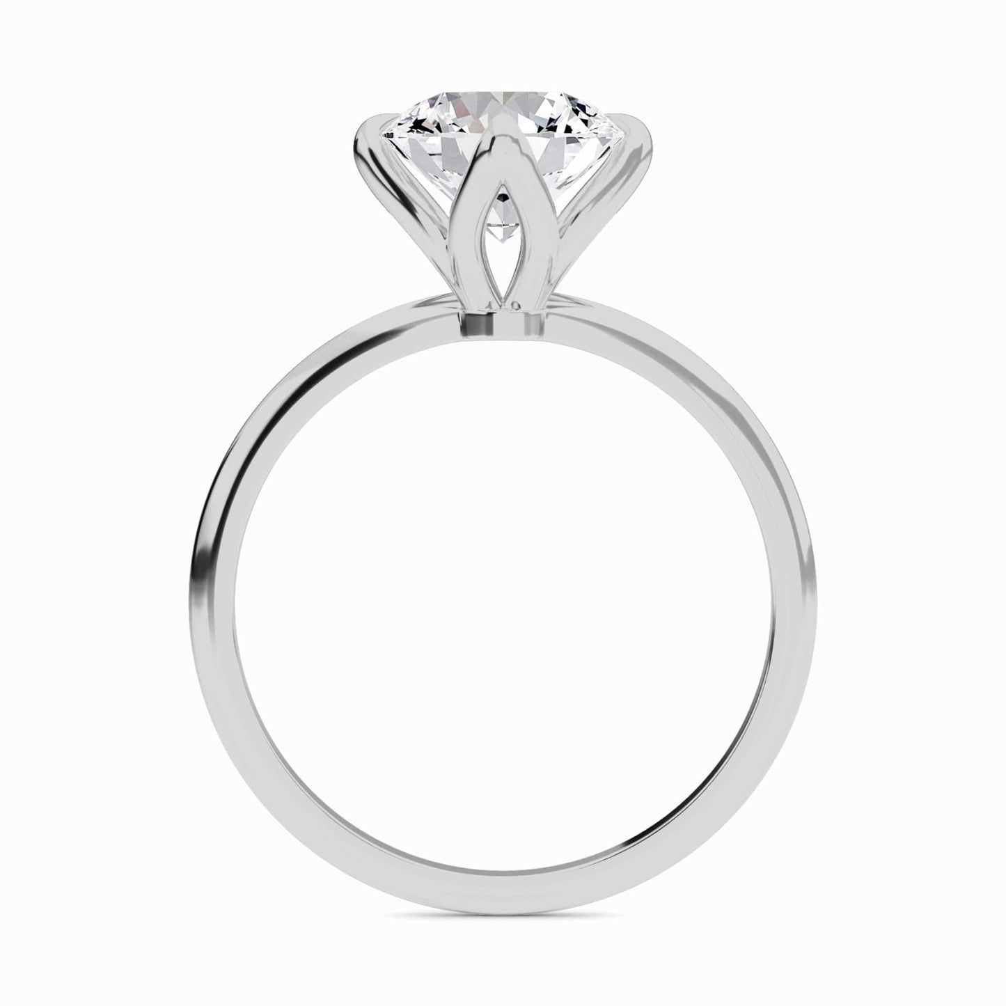 Round Solitaire Certified Natural Diamond Engagement Ring - Srimayi