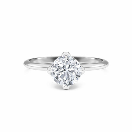 Round Solitaire Certified Natural Diamond Engagement Ring - Srimayi