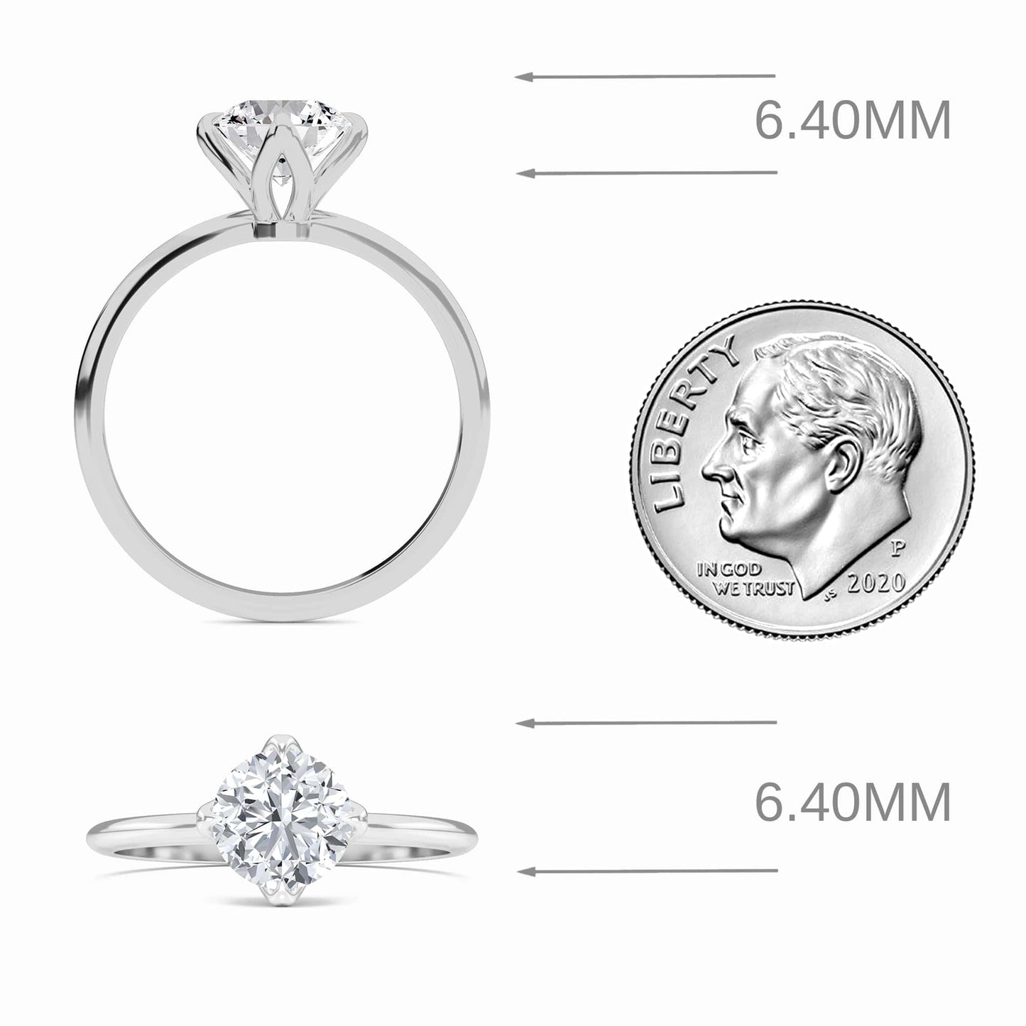 Round Solitaire Certified Natural Diamond Engagement Ring - Srimayi