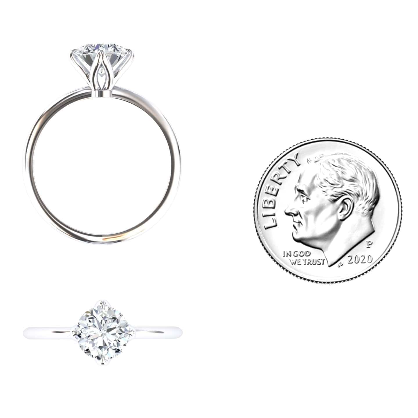 Round Solitaire Certified Lab Diamond Engagement Ring - Srimayi