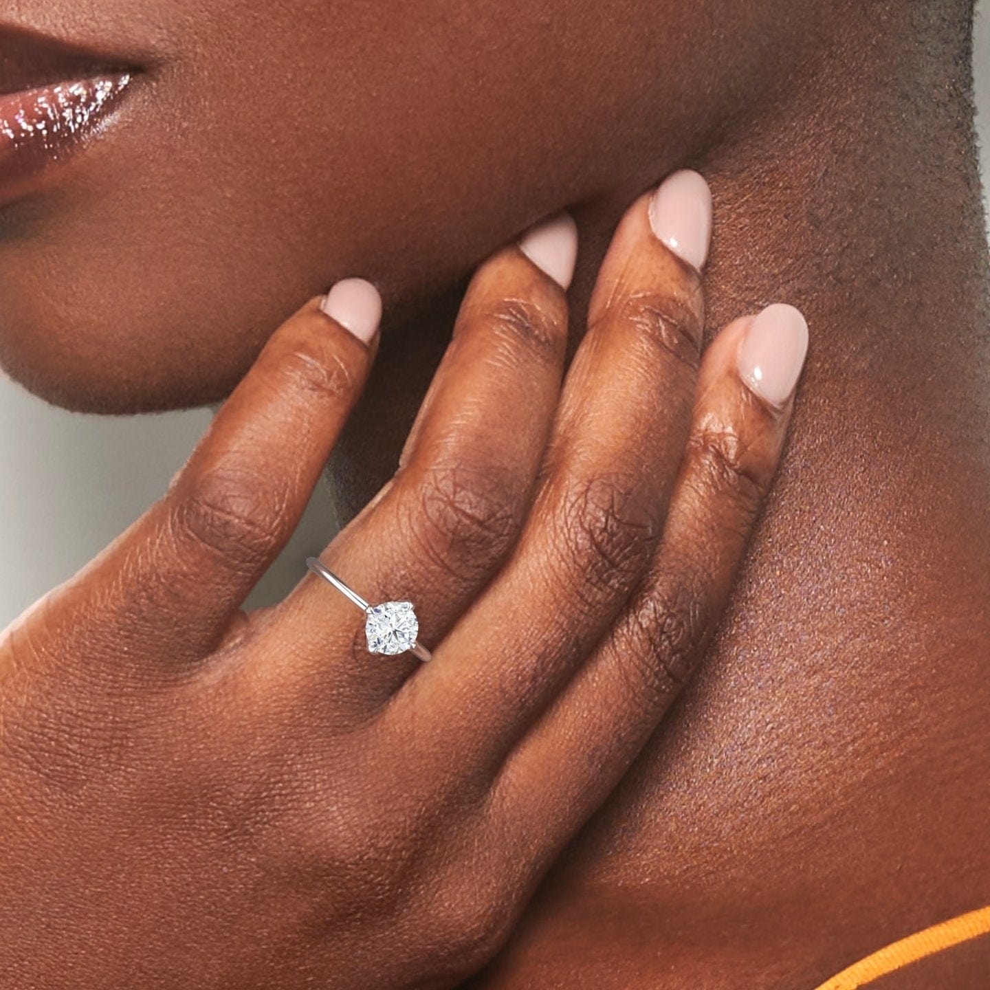 Round Solitaire Certified Lab Diamond Engagement Ring - Srimayi