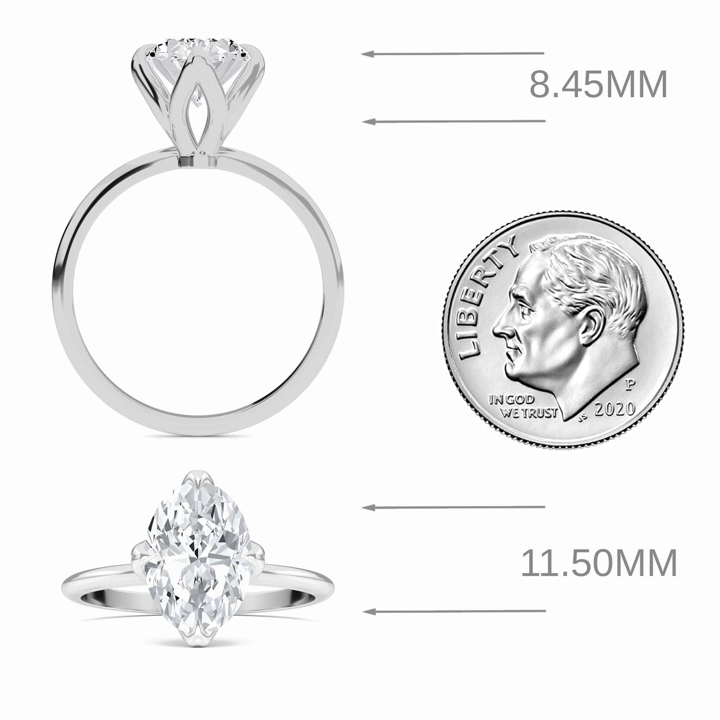 Oval Solitaire Certified Lab Diamond Engagement Ring - Srimayi