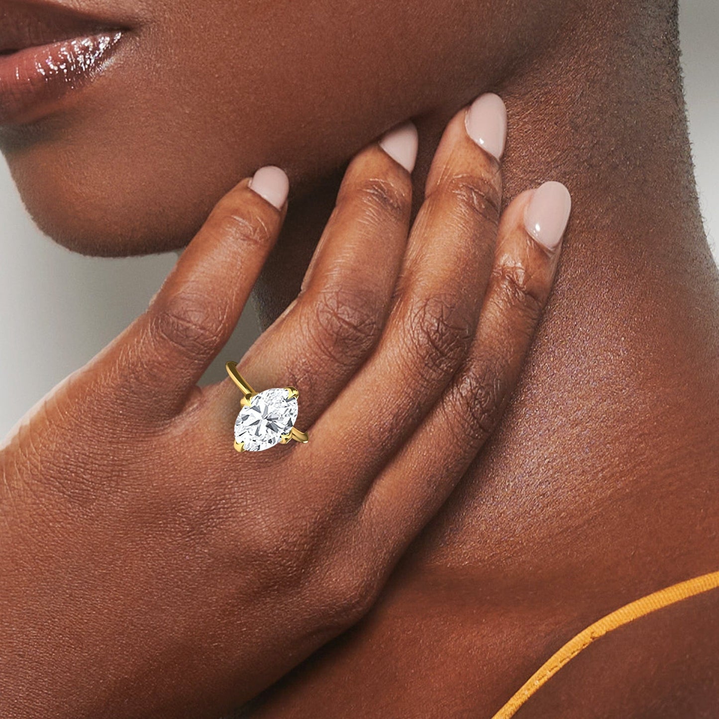 Oval Solitaire Certified Lab Diamond Engagement Ring - Srimayi