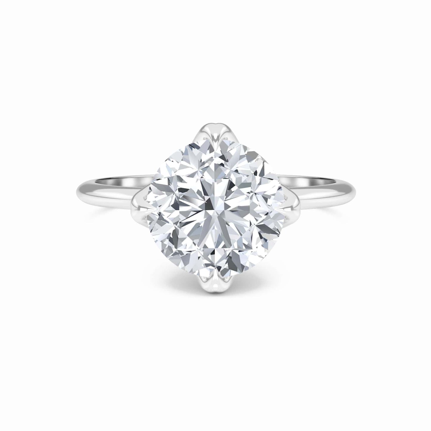 Round Solitaire Certified Lab Diamond Engagement Ring - Srimayi