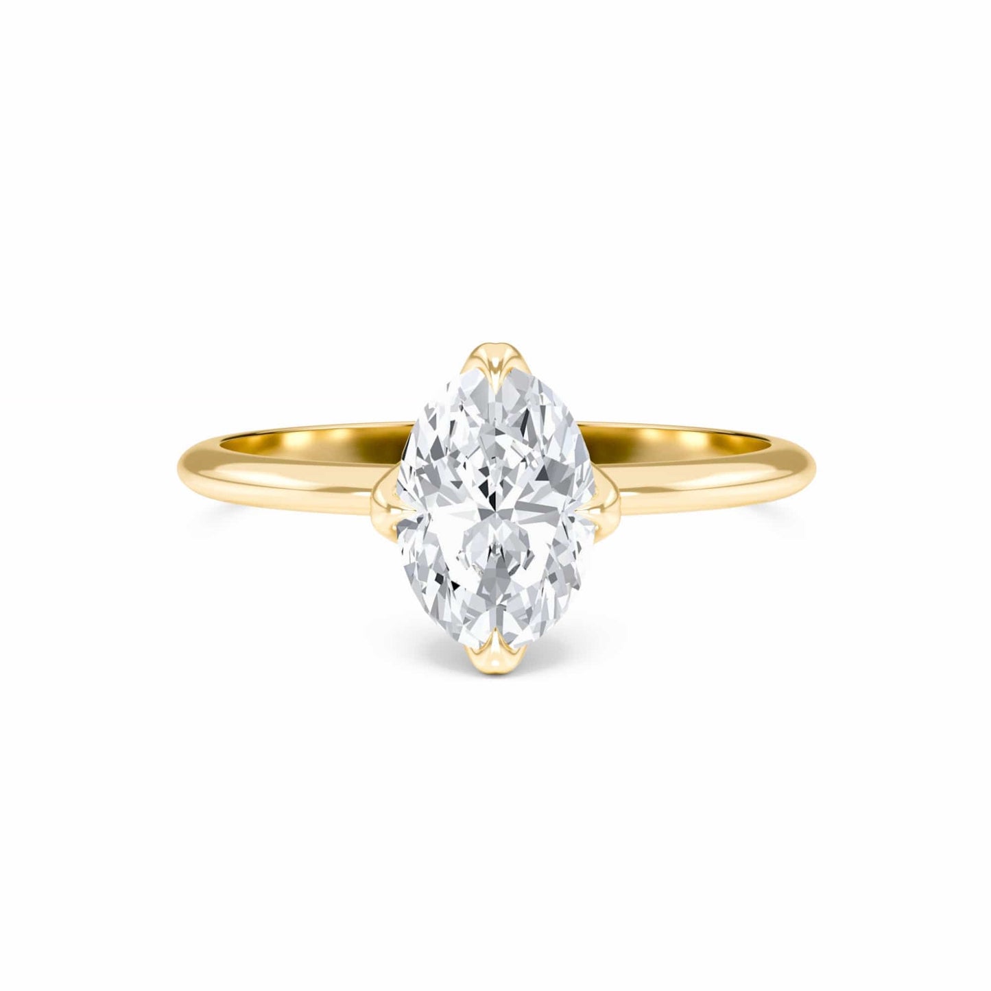 Oval Solitaire Certified Natural Diamond Engagement Ring - Srimayi