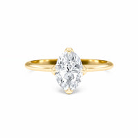 Oval Solitaire Certified Natural Diamond Engagement Ring - Srimayi