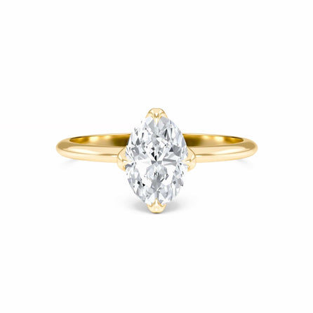 Oval Solitaire Certified Natural Diamond Engagement Ring - Srimayi