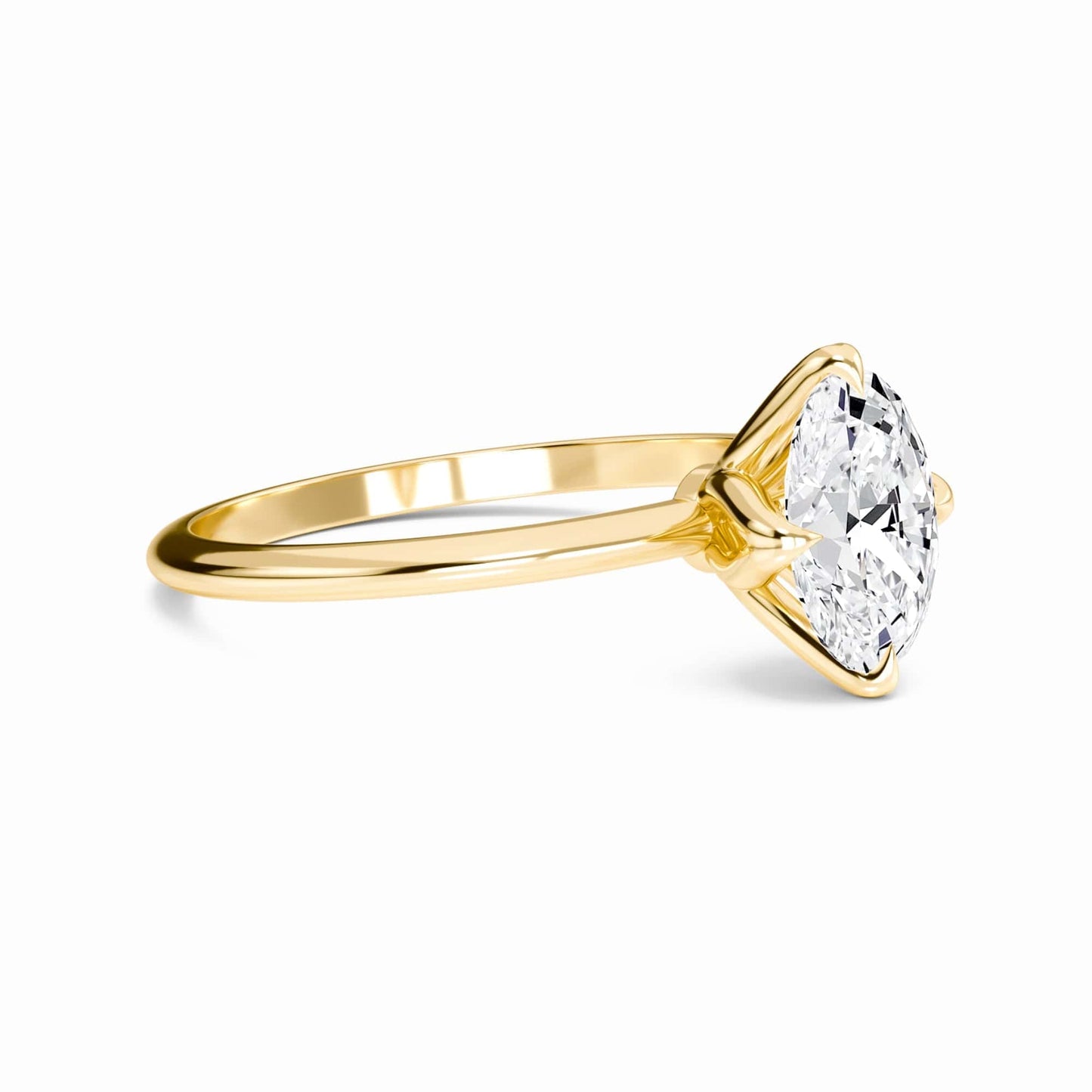 Oval Solitaire Certified Natural Diamond Engagement Ring - Srimayi