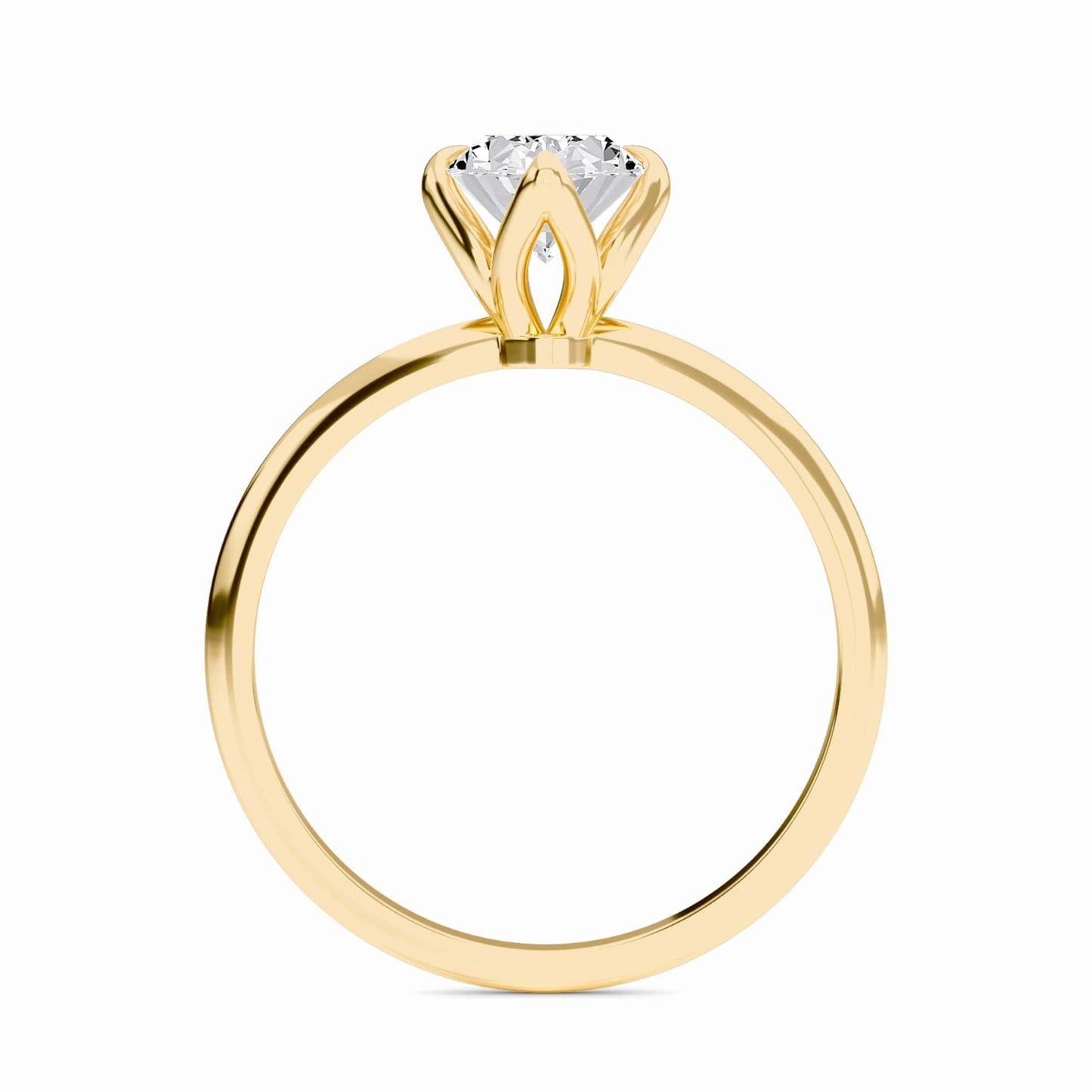 Oval Solitaire Certified Natural Diamond Engagement Ring - Srimayi