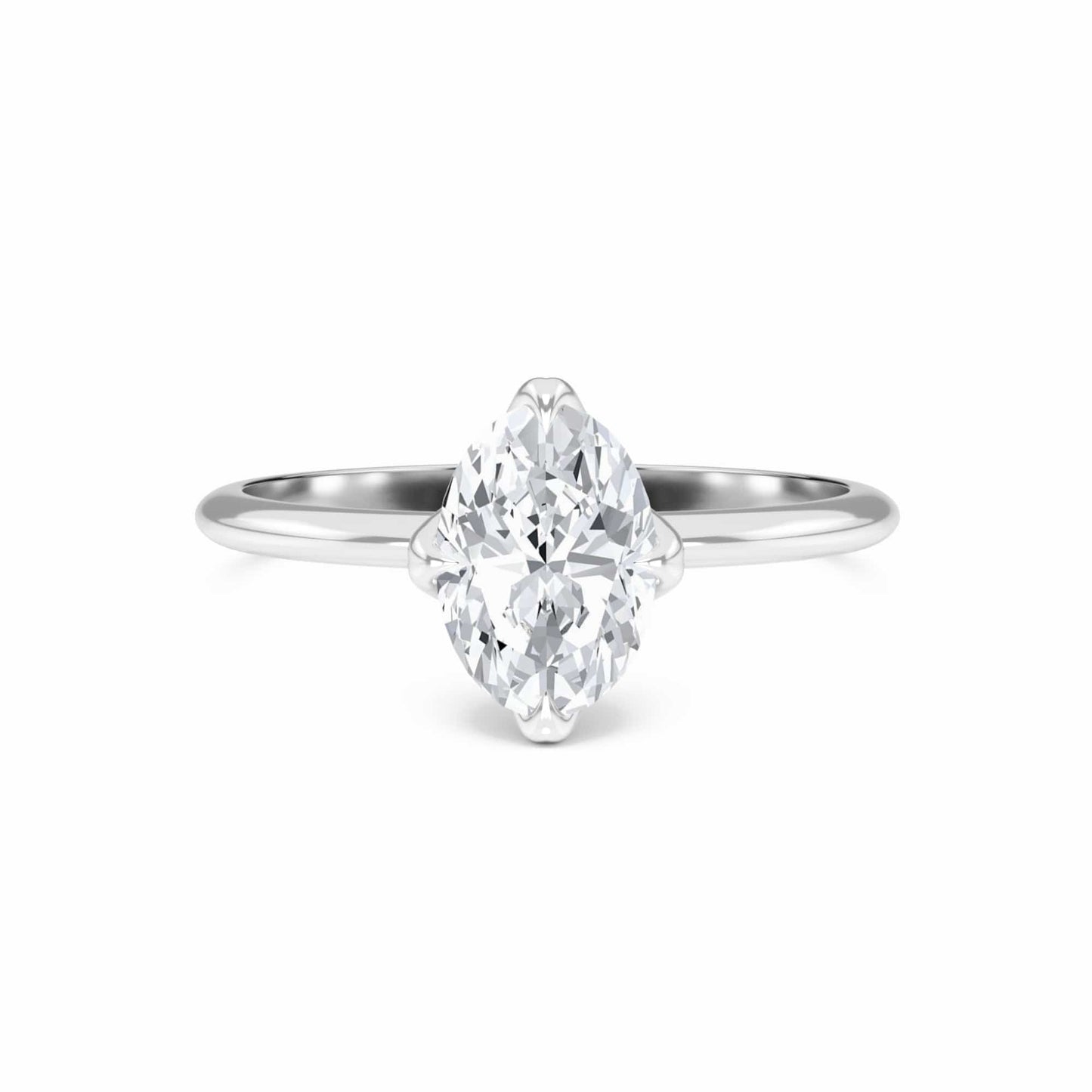 Oval Solitaire Certified Lab Diamond Engagement Ring - Srimayi