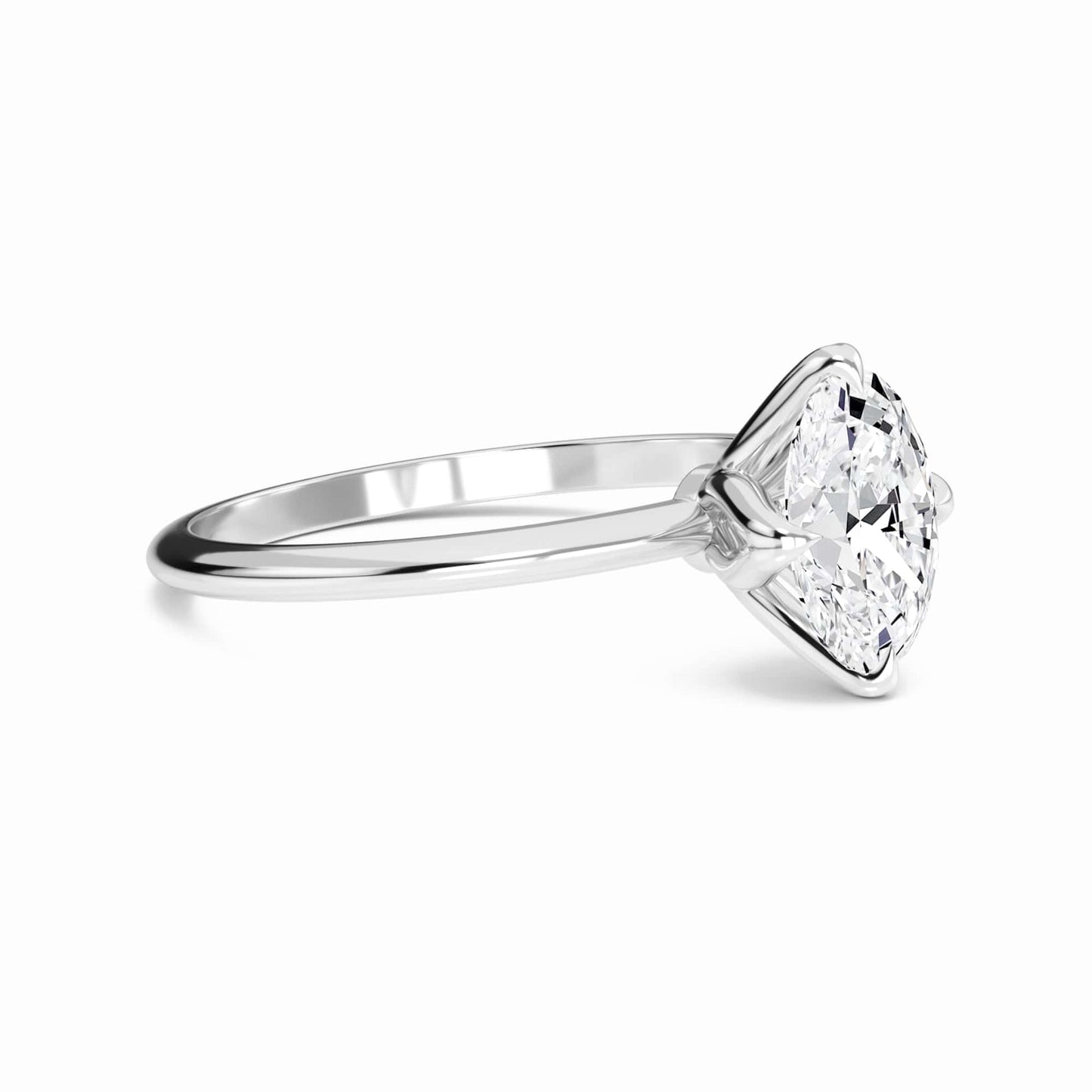 Oval Solitaire Certified Lab Diamond Engagement Ring - Srimayi