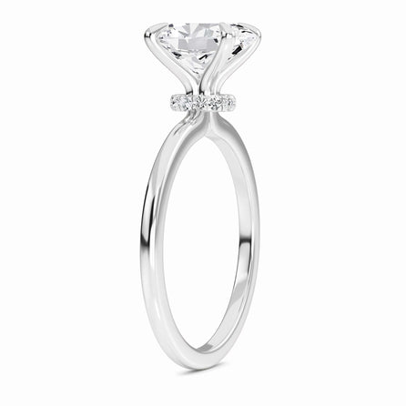 Oval Hidden Halo Certified Lab Diamond Engagement Ring - Janelle