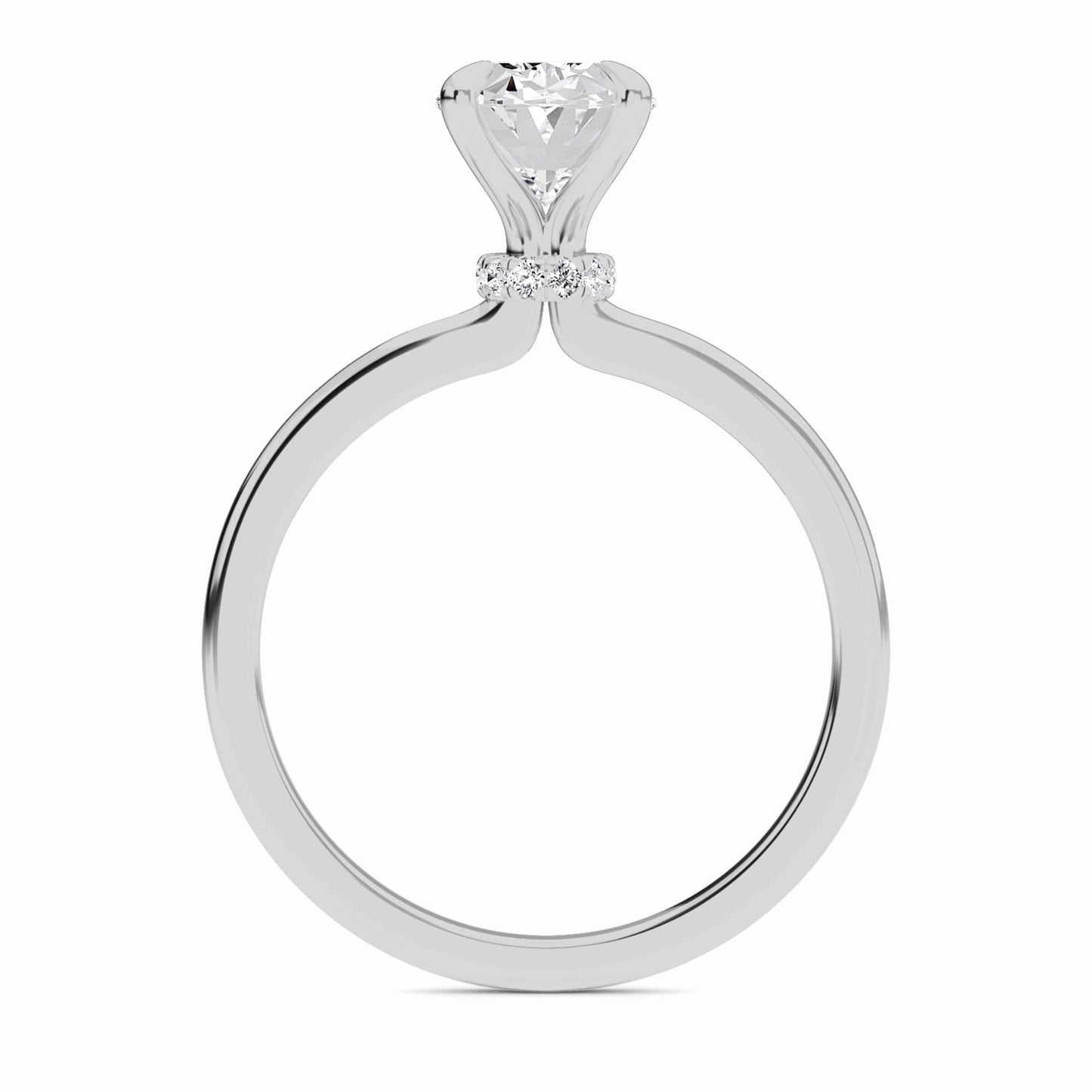 Oval Hidden Halo Certified Lab Diamond Engagement Ring - Janelle