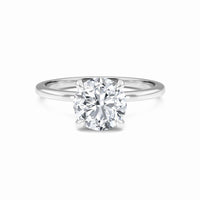 Round Hidden Halo Certified Lab Diamond Engagement Ring - Janelle