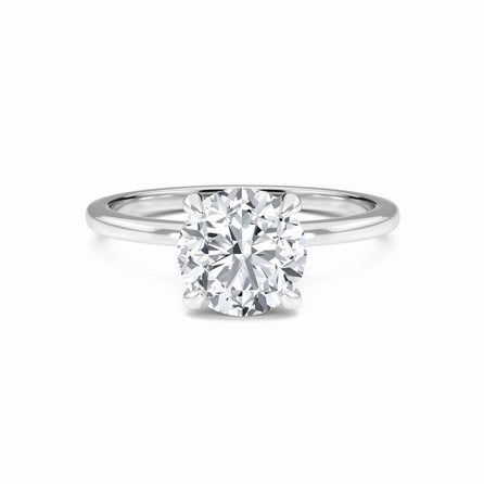 Round Hidden Halo Certified Lab Diamond Engagement Ring - Janelle