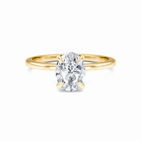 Oval Hidden Halo Certified Lab Diamond Engagement Ring - Janelle