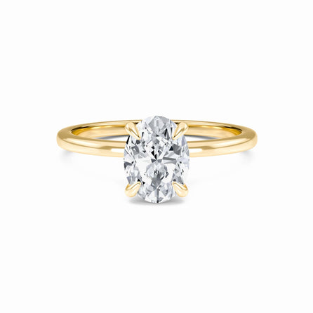Oval Hidden Halo Certified Lab Diamond Engagement Ring - Janelle
