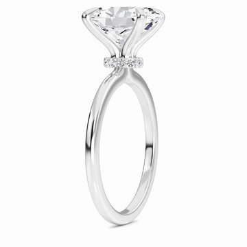 Oval Hidden Halo Certified Lab Diamond Engagement Ring - Janelle