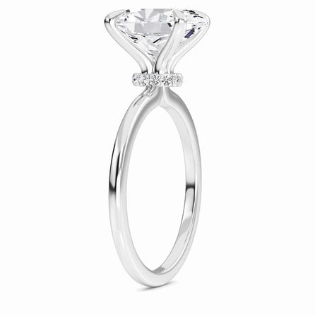 Oval Hidden Halo Certified Lab Diamond Engagement Ring - Janelle