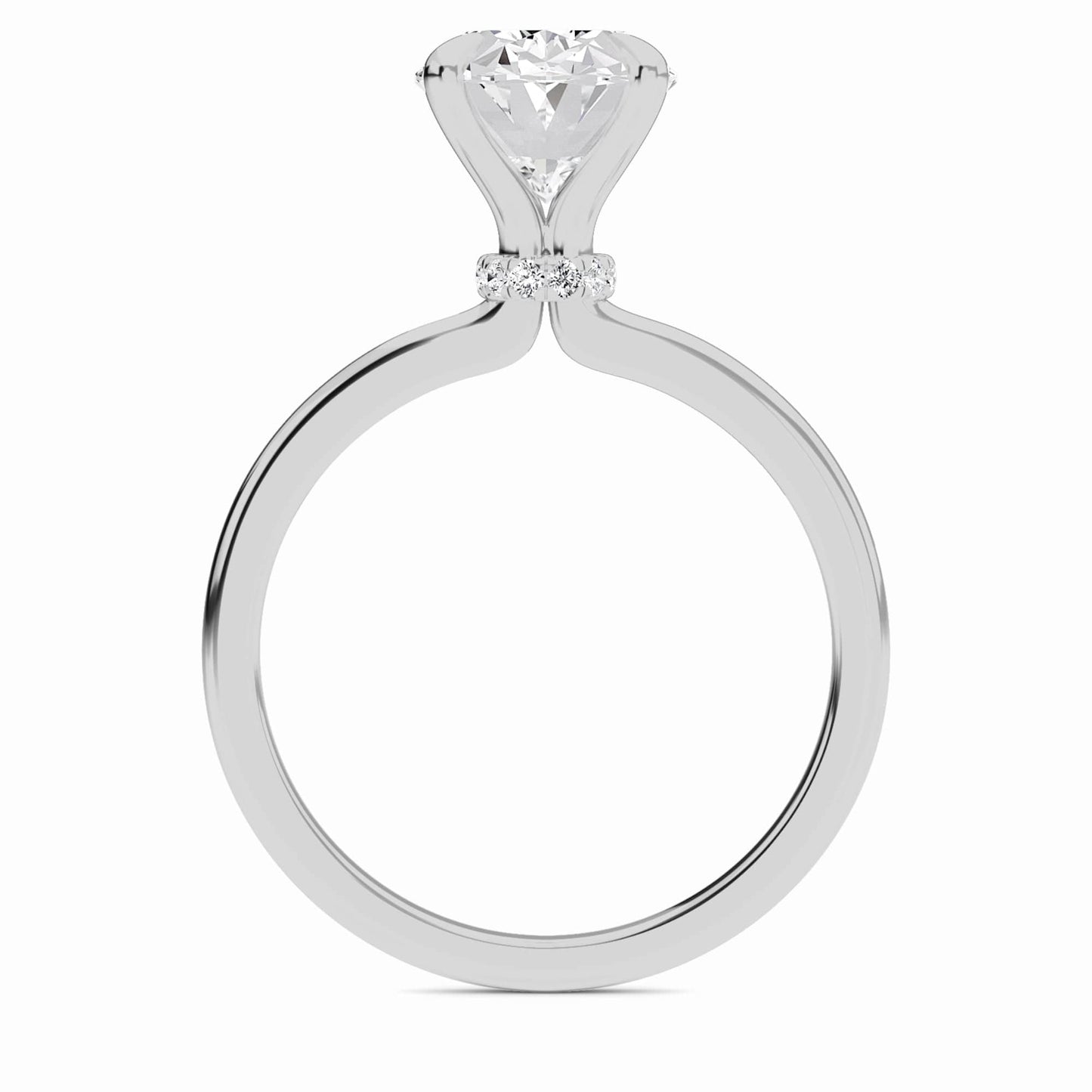 Oval Hidden Halo Certified Lab Diamond Engagement Ring - Janelle