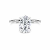 Oval Hidden Halo Certified Lab Diamond Engagement Ring - Janelle