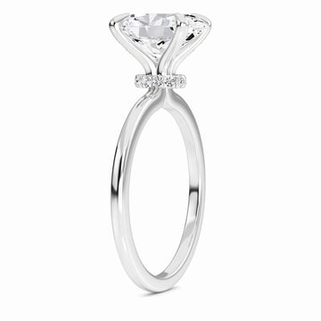 Oval Hidden Halo Certified Lab Diamond Engagement Ring - Janelle