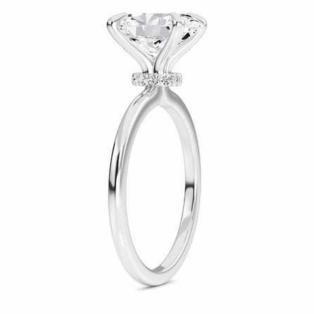 Oval Hidden Halo Certified Lab Diamond Engagement Ring - Janelle