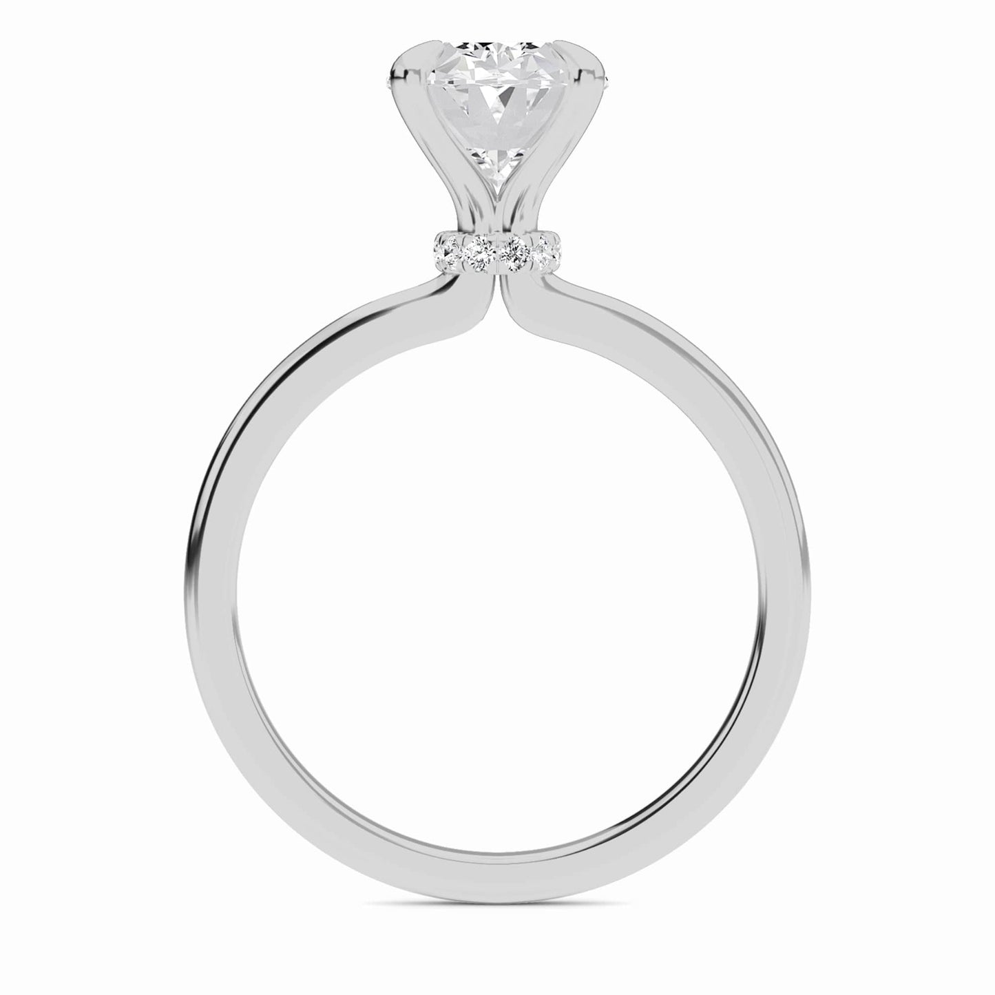 Oval Hidden Halo Certified Lab Diamond Engagement Ring - Janelle