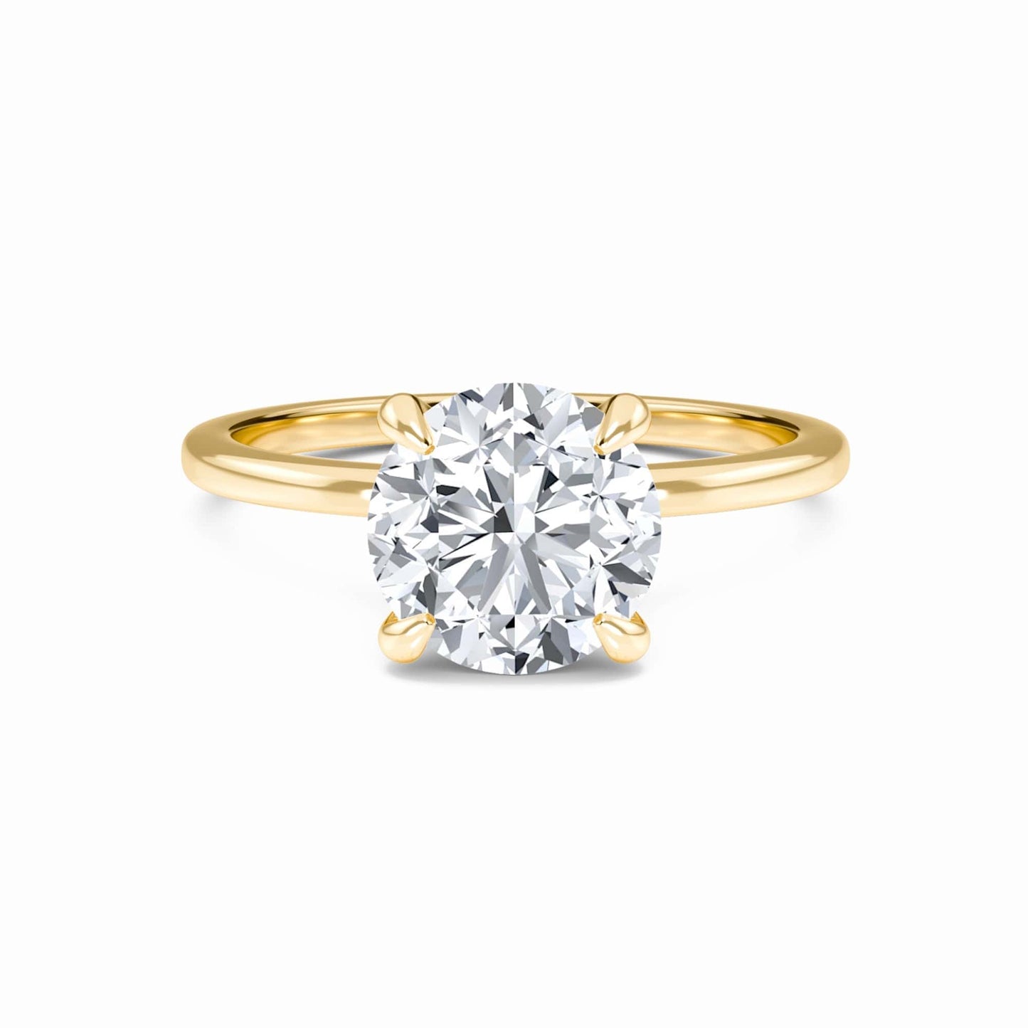 Round Hidden Halo Certified Lab Diamond Engagement Ring - Janelle