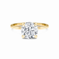 Round Hidden Halo Certified Lab Diamond Engagement Ring - Janelle