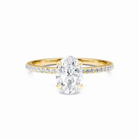 Oval Hidden Halo Certified Lab Diamond Pave Engagement Ring - Lola