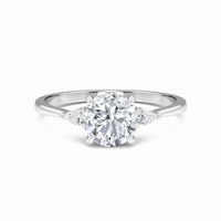 Round Three-Stone Certified Lab Diamond Engagement Ring - Lorraine