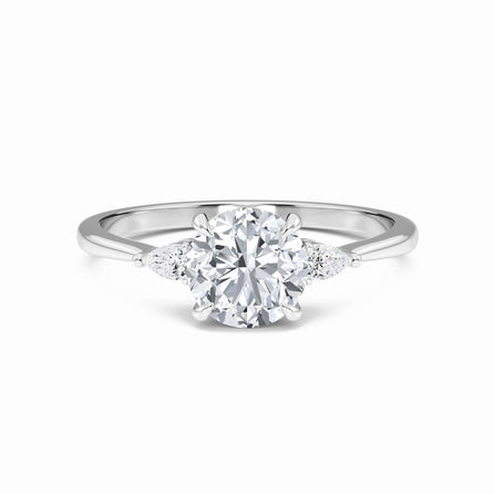 Round Three-Stone Certified Lab Diamond Engagement Ring - Lorraine