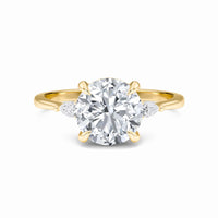 Round Three-Stone Certified Lab Diamond Engagement Ring - Lorraine