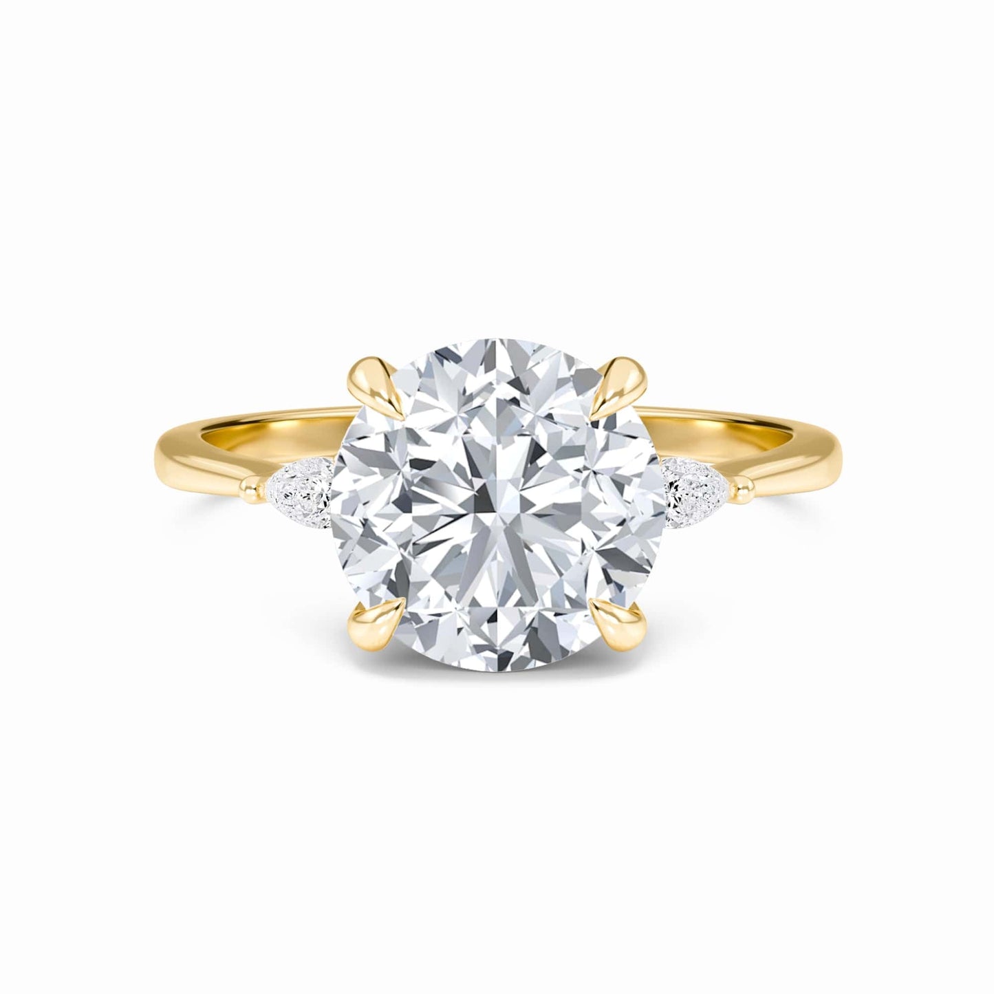 Round Three-Stone Certified Lab Diamond Engagement Ring - Lorraine