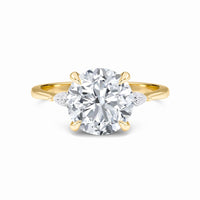 Round Three-Stone Certified Lab Diamond Engagement Ring - Lorraine