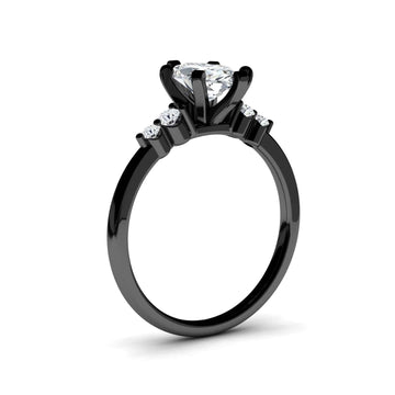 White Diamond Classic Five Stone Engagement Ring - Zariah