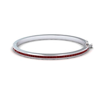 Ruby Channel-Set Bangle Bracelet - Johanna