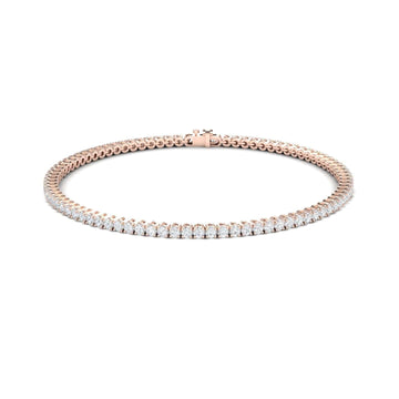 White Diamond 2.0mm Eternity Bangle Bracelet - Alejandra