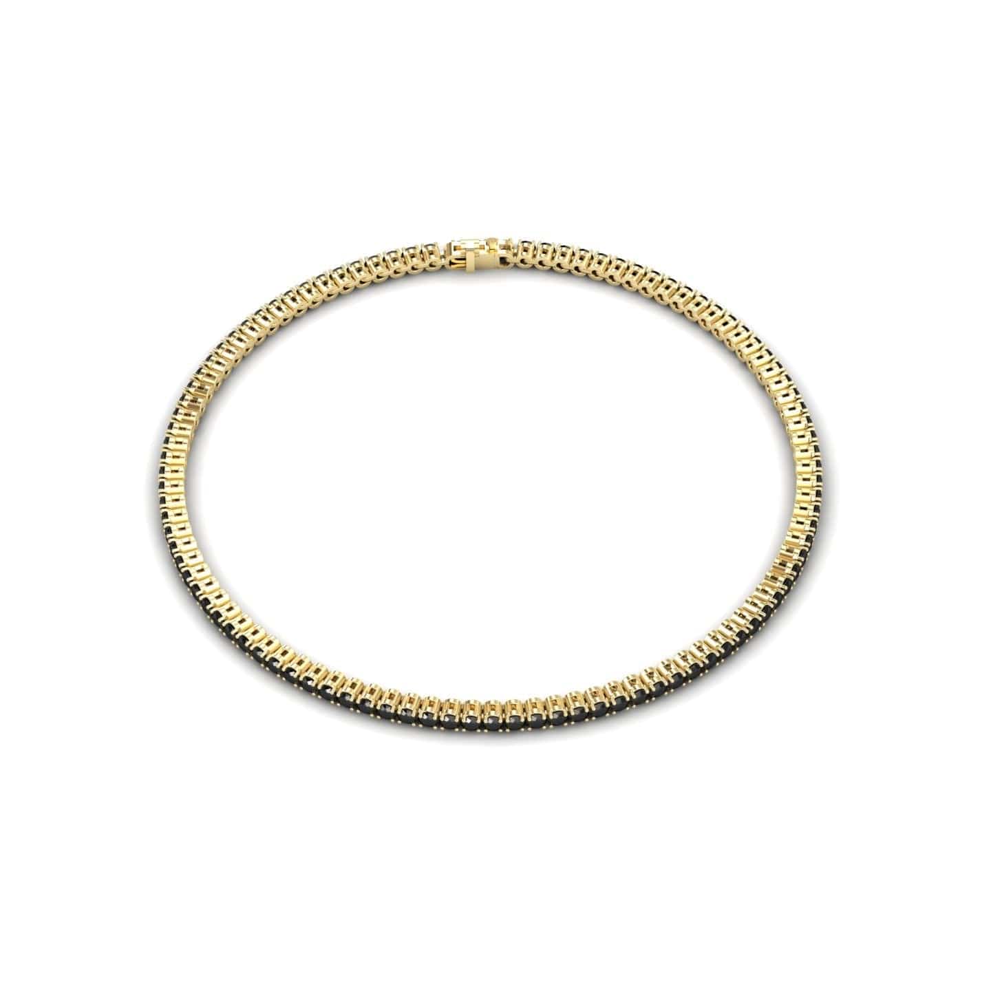 Black Diamond 1.7mm Eternity Bangle Bracelet - Alejandra