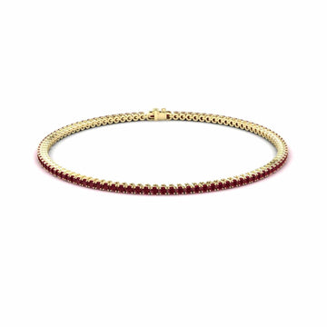 Ruby 1.7mm Eternity Bangle Bracelet - Alejandra