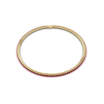 Ruby 1.7mm Eternity Bangle Bracelet - Alejandra
