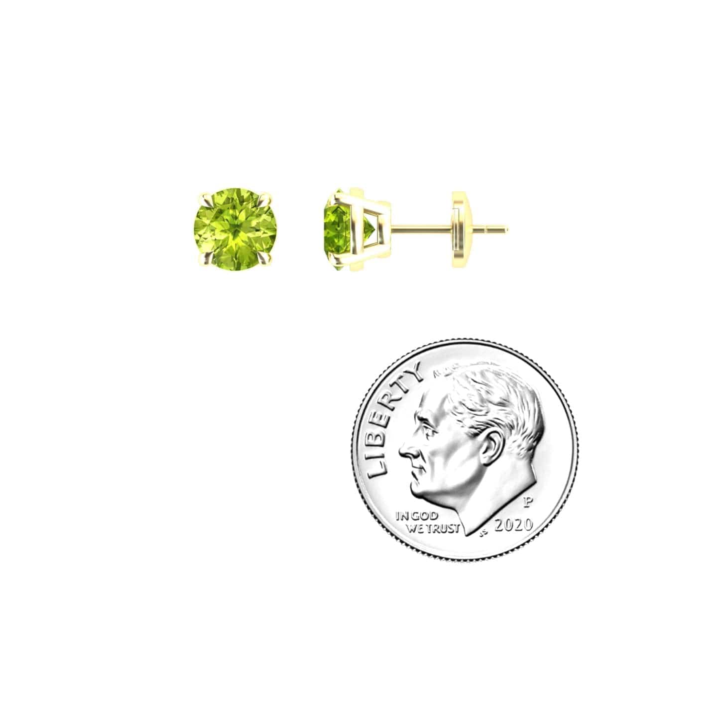 Peridot Stud Earrings - Gauri