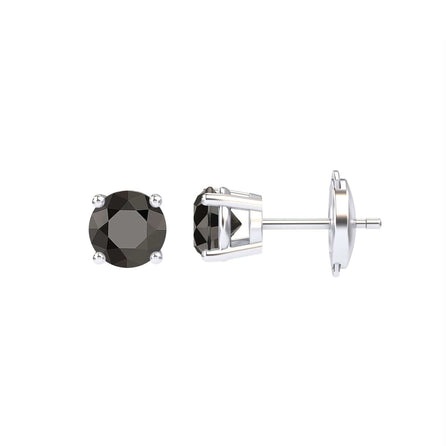Black Diamond 1Ct Stud Earrings - Helena