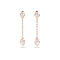 White Diamond Drop Earrings - Lexi