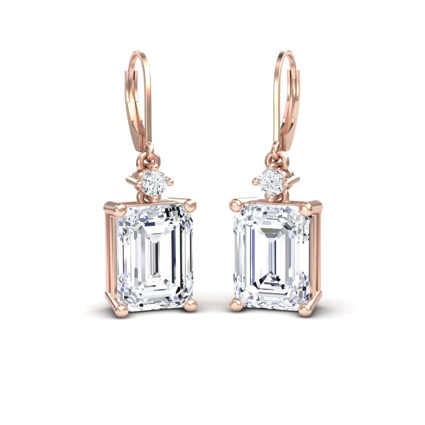 Rock Crystal & Diamond Drop Earrings - Varsha