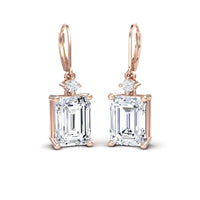Rock Crystal & Diamond Drop Earrings - Varsha