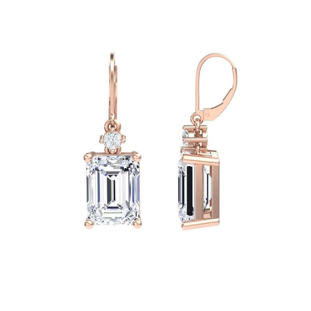 Rock Crystal & Diamond Drop Earrings - Varsha