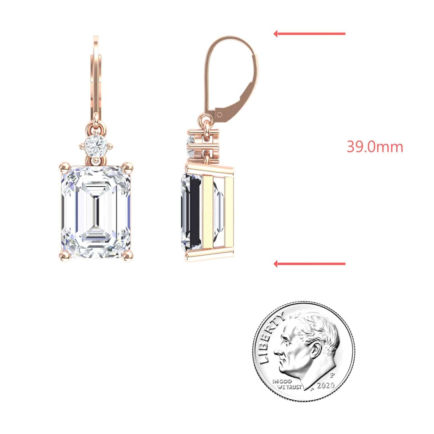 Rock Crystal & Diamond Drop Earrings - Varsha